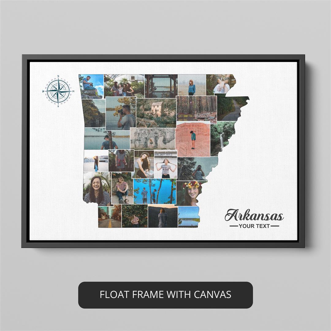 Arkansas Wall Art: Captivating Personalized Photo Collage