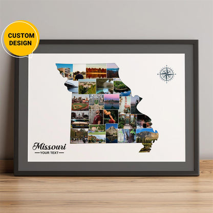 Personalized Photo Collage: Missouri Map Art - Unique Gifts from Missouri