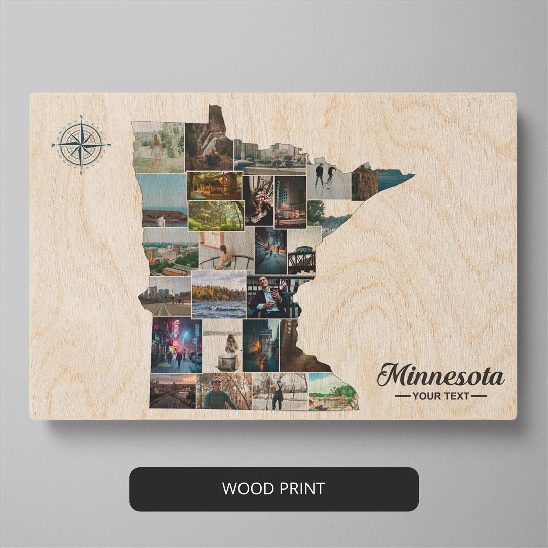 Minnesota Wall Art - Handcrafted Personalized Photo Collage