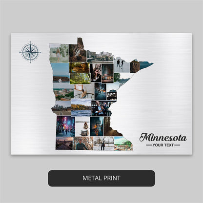 Minnesota Artwork - Custom Collage Featuring Minnesota Map