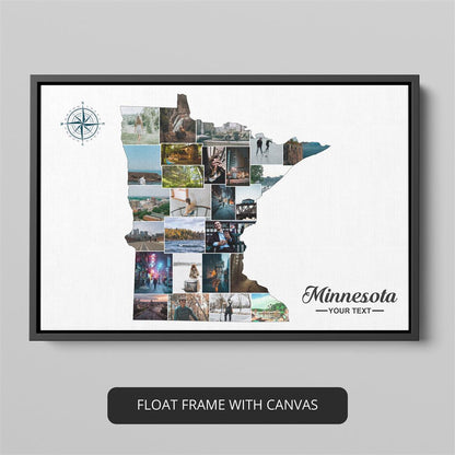 Minnesota Poster - Unique Gift Idea with Map of Minnesota
