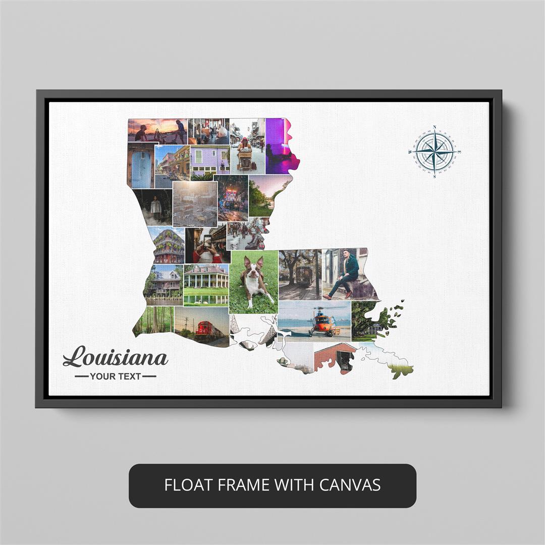 Louisiana Art - Customizable Photo Collage capturing the Essence of Louisiana
