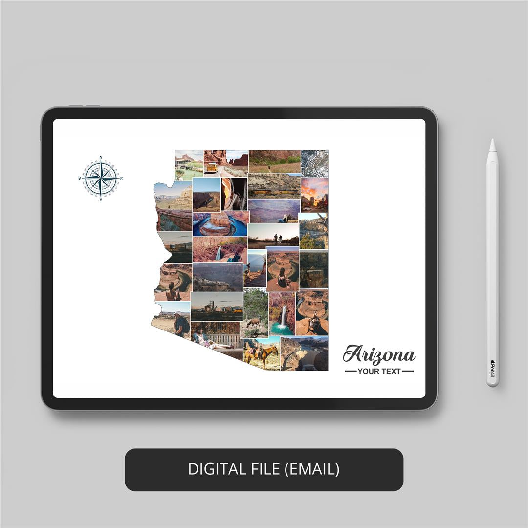 Express Your Love for Arizona with a Unique Personalized Photo Collage - Gifts from Arizona