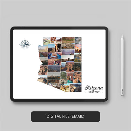 Express Your Love for Arizona with a Unique Personalized Photo Collage - Gifts from Arizona
