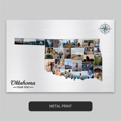 Oklahoma Gift Ideas: Personalized Photo Collage with Oklahoma Map