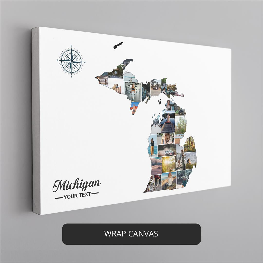 Michigan County Map Artwork | Michigan Themed Gifts