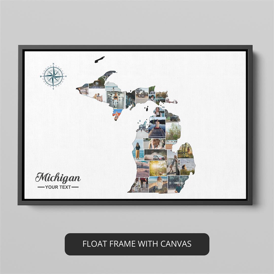 Michigan Inspired Photo Collage: Perfect Gift for Michigan Enthusiasts