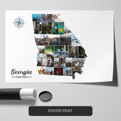 Georgia Map Personalized Photo Collage - Unique Georgia Gift Idea