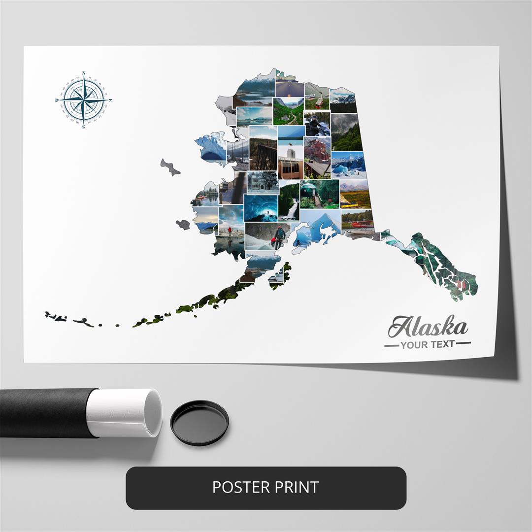 Unique Alaska Christmas Gift Ideas - Personalized Photo Collage