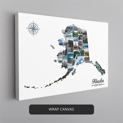 Discover Alaska Themed Gifts - Custom Photo Collage Artwork