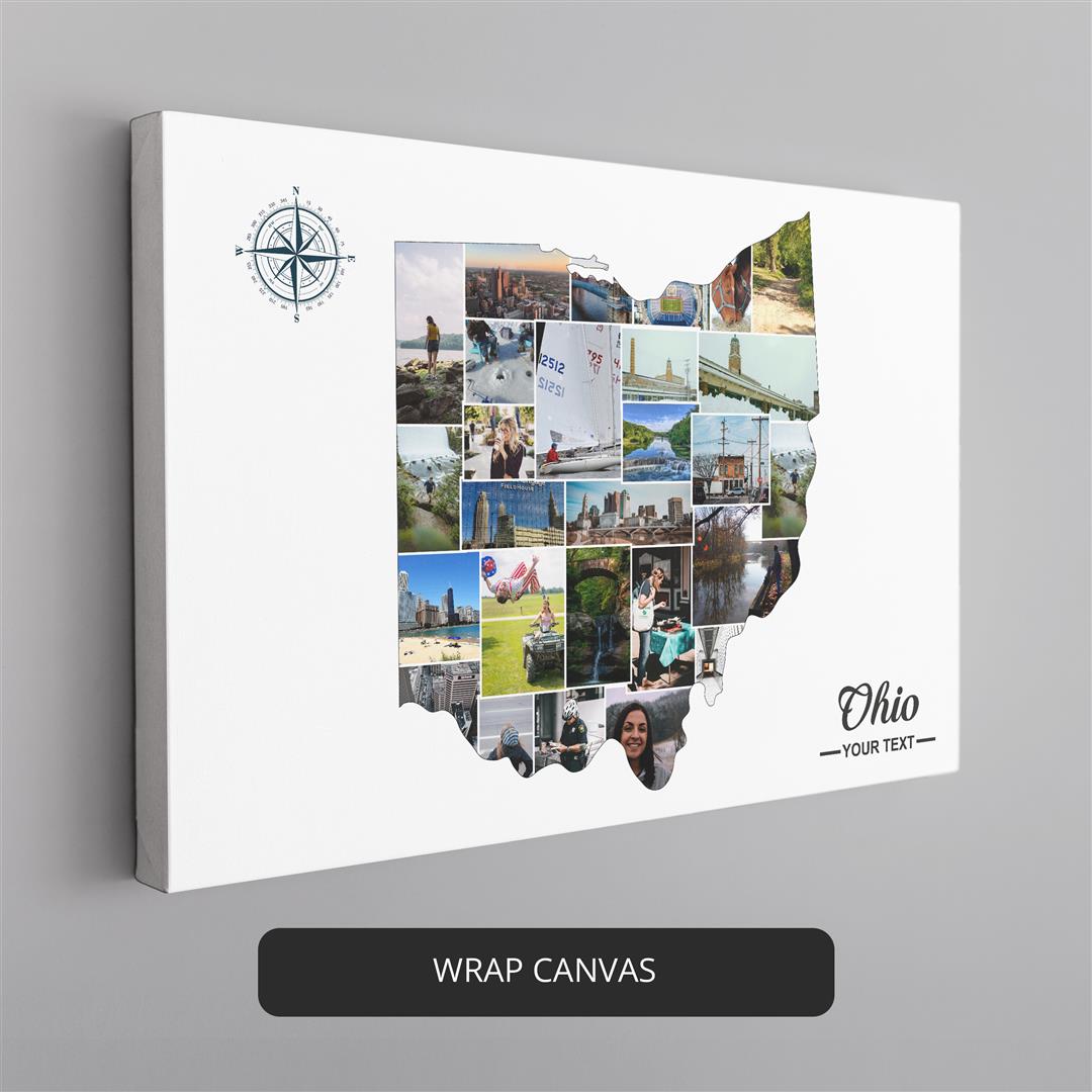 Ohio Canvas Art: Handcrafted Photo Collage of Ohio's Finest Landmarks