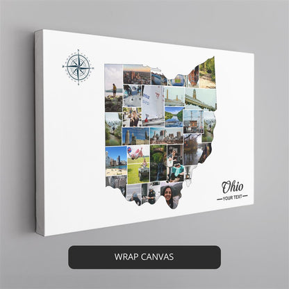 Ohio Canvas Art: Handcrafted Photo Collage of Ohio's Finest Landmarks