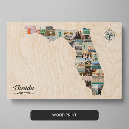 Florida Christmas Gifts - Custom Photo Collage with Florida Map