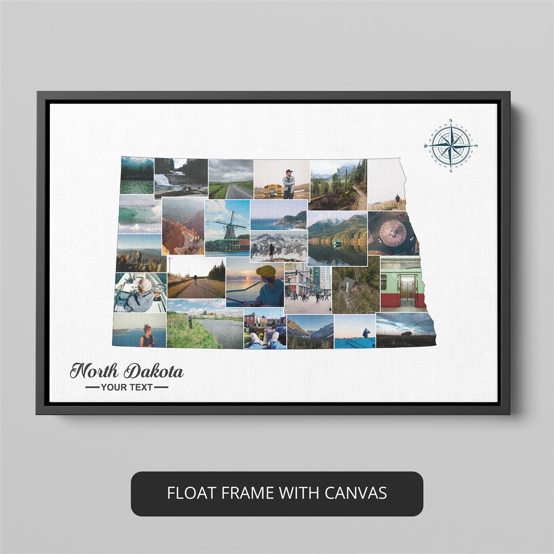 High-Quality North Dakota Prints: Personalized Photo Collage
