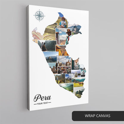 Peru Themed Personalized Photo Collage - Perfect Peru Gift Idea