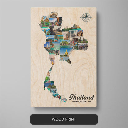 Thailand Themed Personalized Photo Collage | Unique Wall Decor