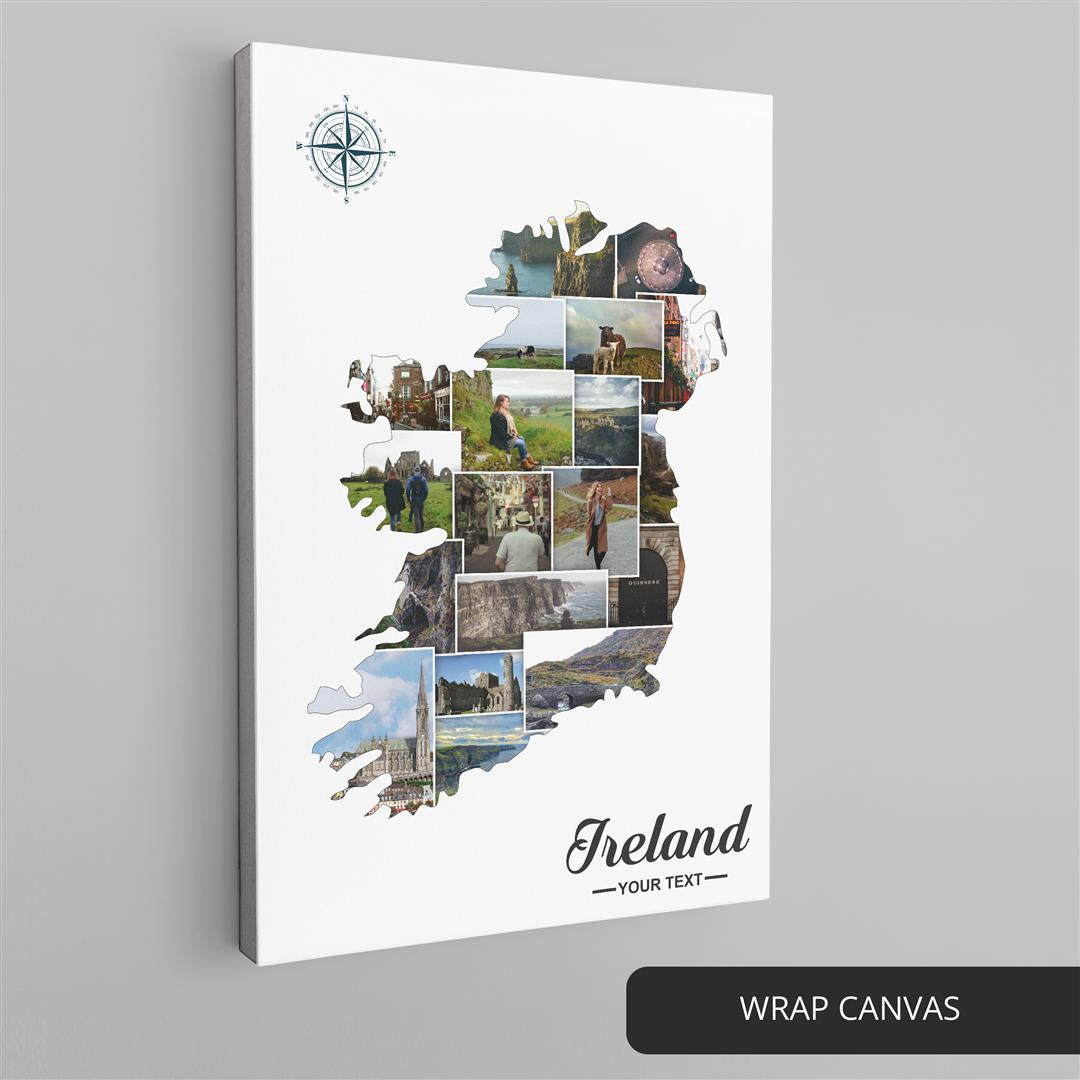 Ireland Poster - Unique Photo Collage of Ireland, Perfect for Wall Decor