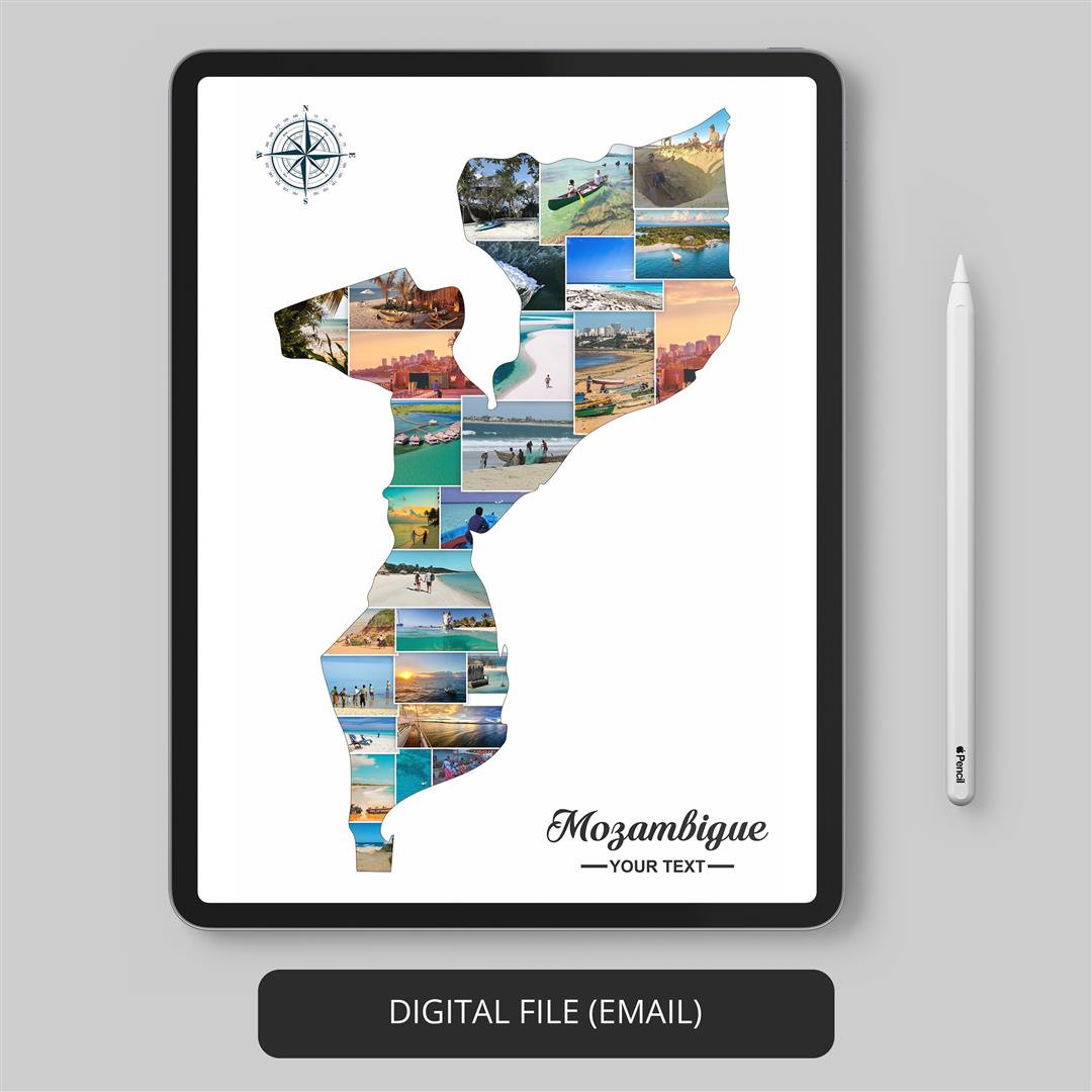 Map Poster Photo Collage - Showcase Your Travels with a Stylish Map Artwork