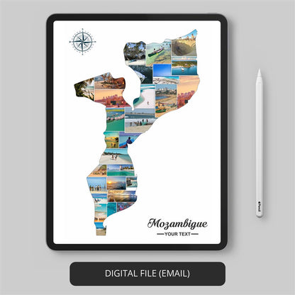 Map Poster Photo Collage - Showcase Your Travels with a Stylish Map Artwork