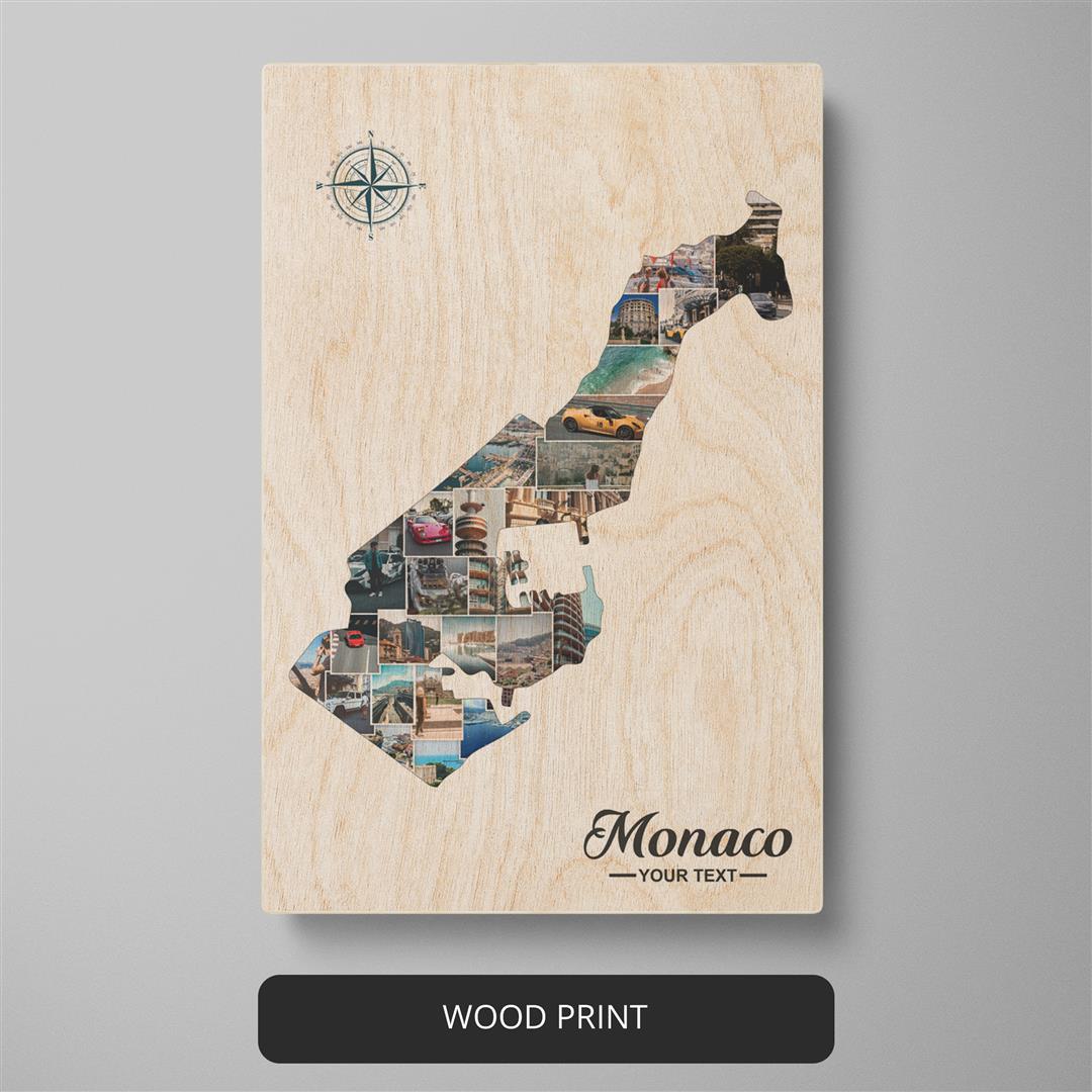 Customizable Monaco Photo Collage: Perfect Monaco Decor for Your Walls