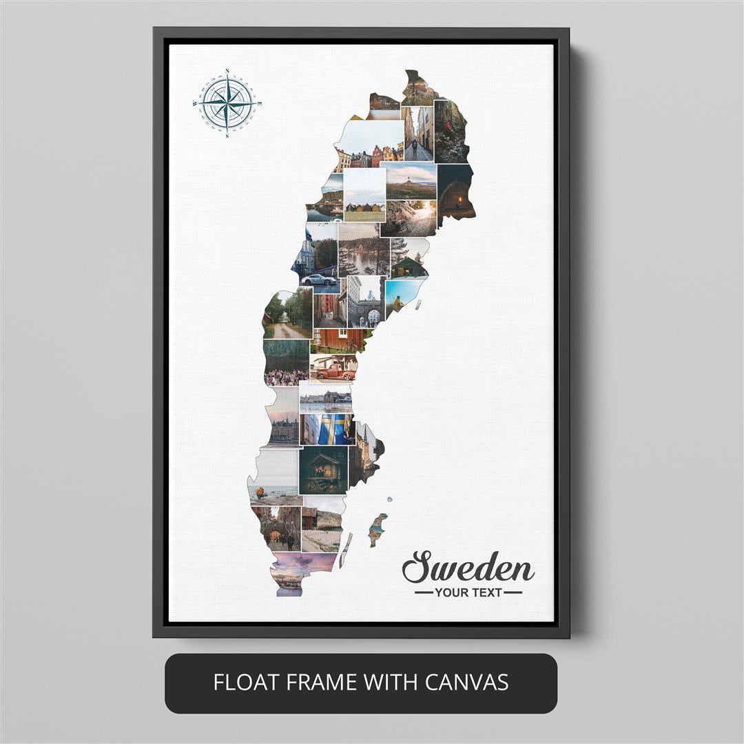 Sweden Print: Eye-catching Photo Collage Celebrating the Beauty of Sweden