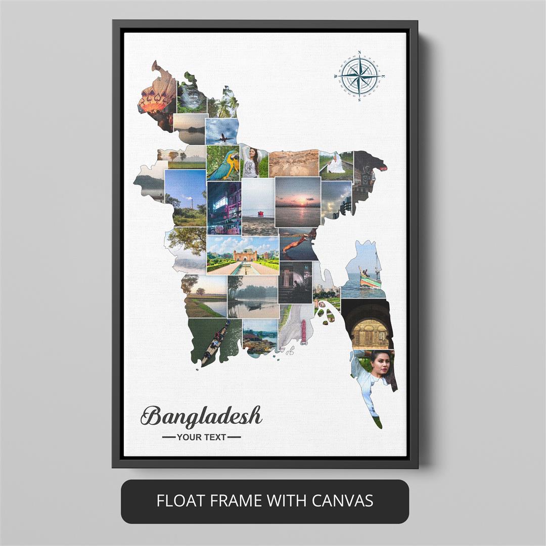 Bangladesh Art Print: Personalized Photo Collage for Home Decor and Gift Giving