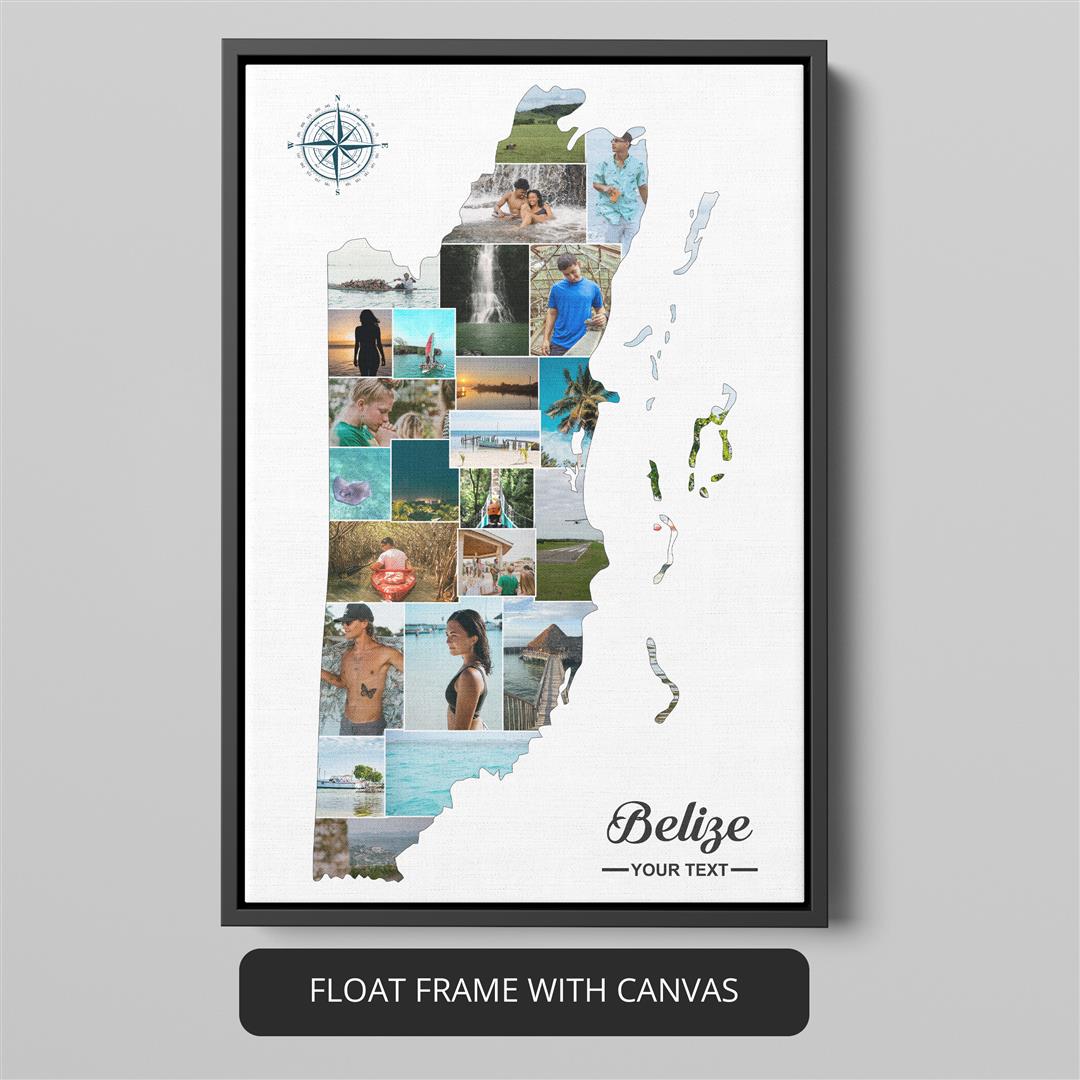 Belize Wall Art: Captivating Photo Collage Celebrating Belize's Beauty