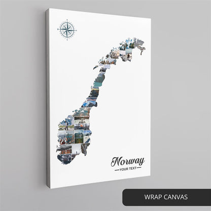 Norway Artwork: Custom Photo Collage - Perfect Norway Home Decor