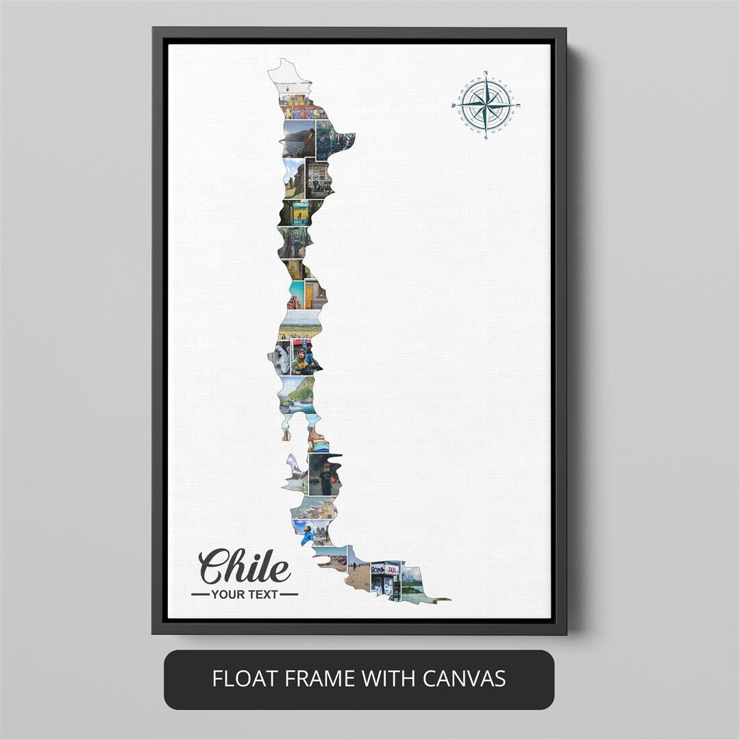 Chile Print: Customized Photo Collage Celebrating the Beauty of Chile