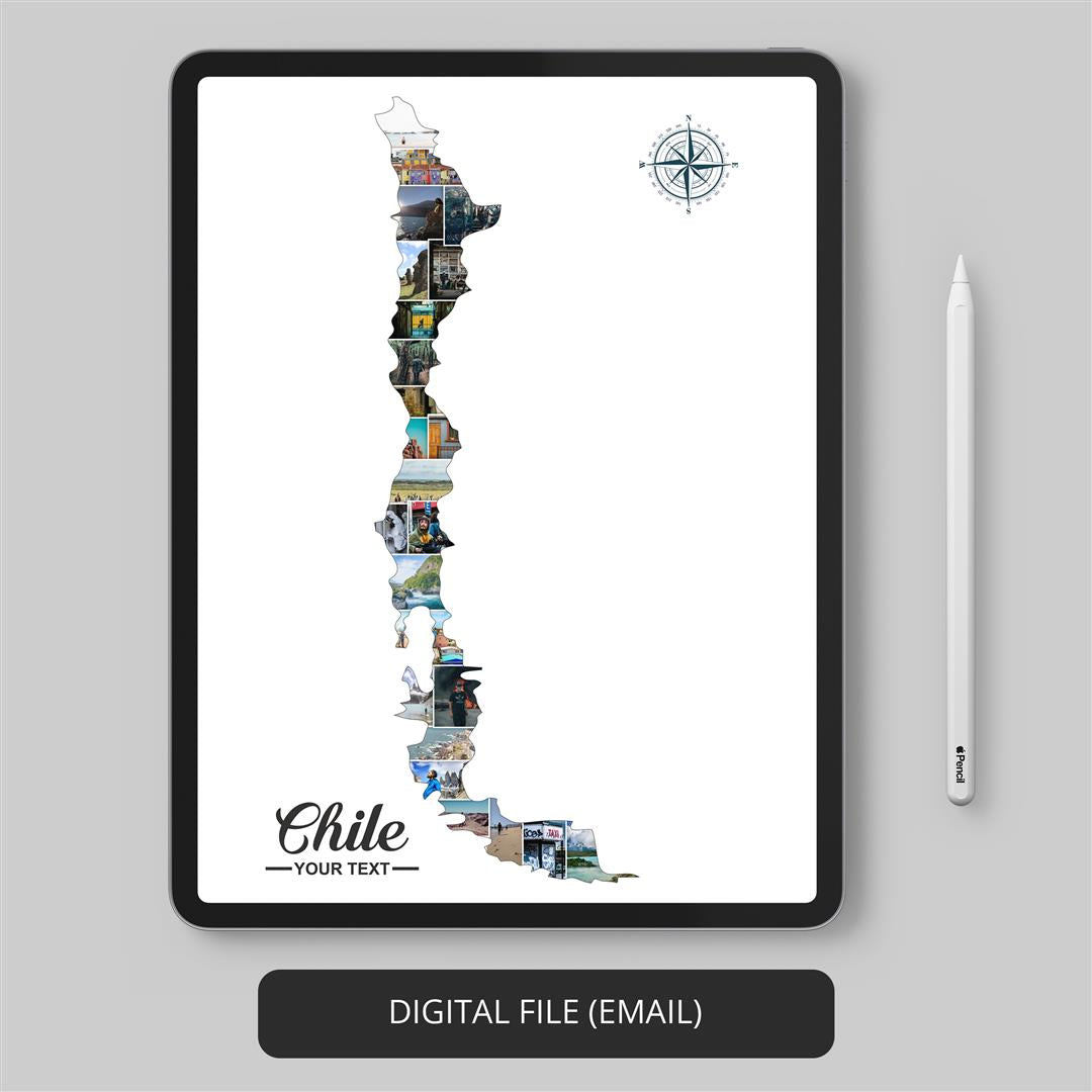 Chile Decorations: Personalized Photo Collage Displaying Chilean Theme and Photos
