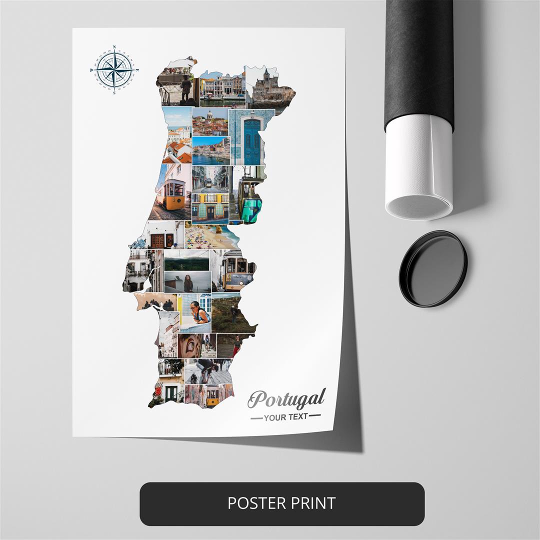 Explore Norway with our Map Art Collage: Perfect Norway Gift Ideas and Wall Art
