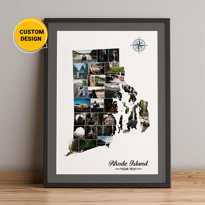 Rhode Island Gifts: Personalized Photo Collage - Unique Souvenir and Gift Idea