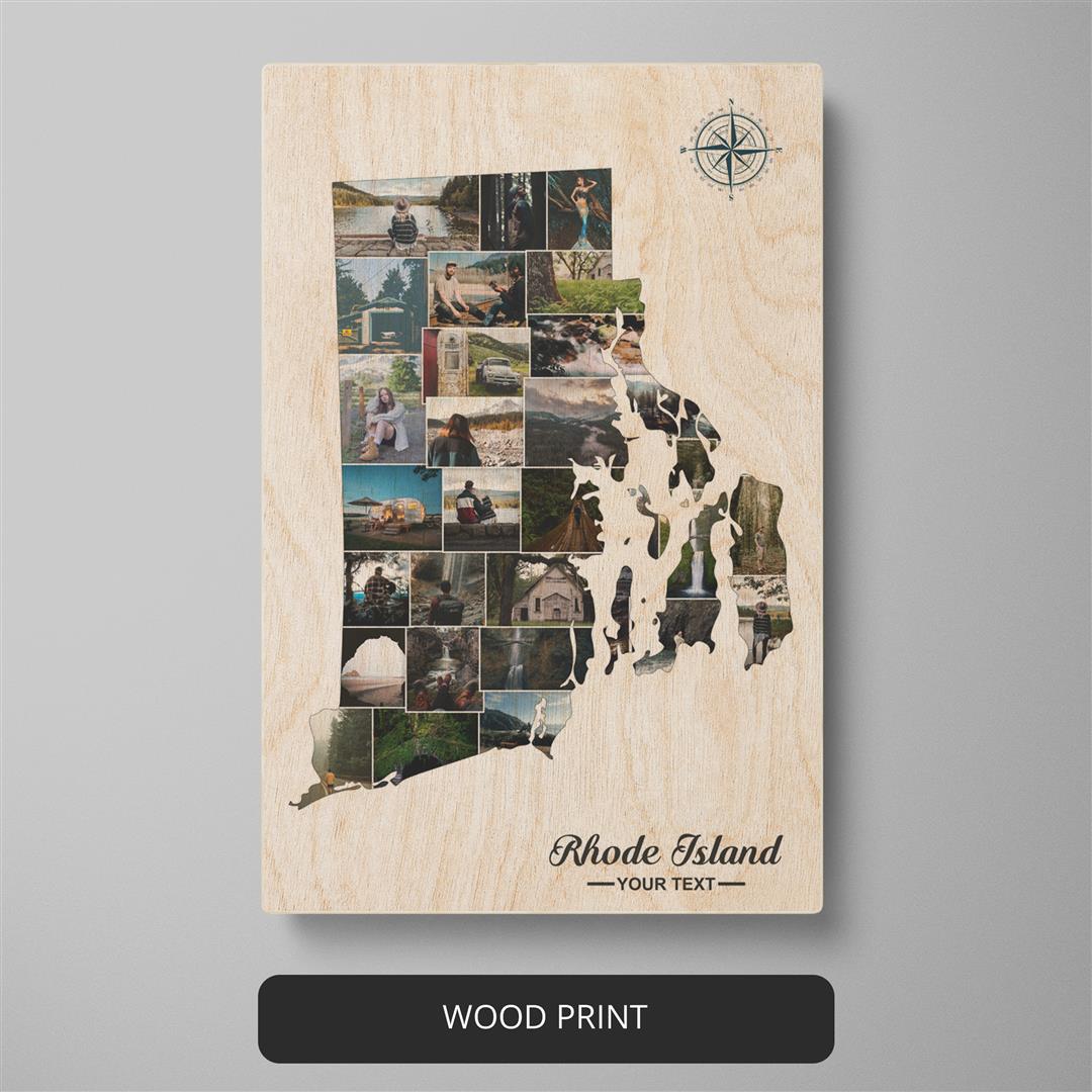 Rhode Island Decor: Personalized Photo Collage - Capturing the Essence of Rhode Island