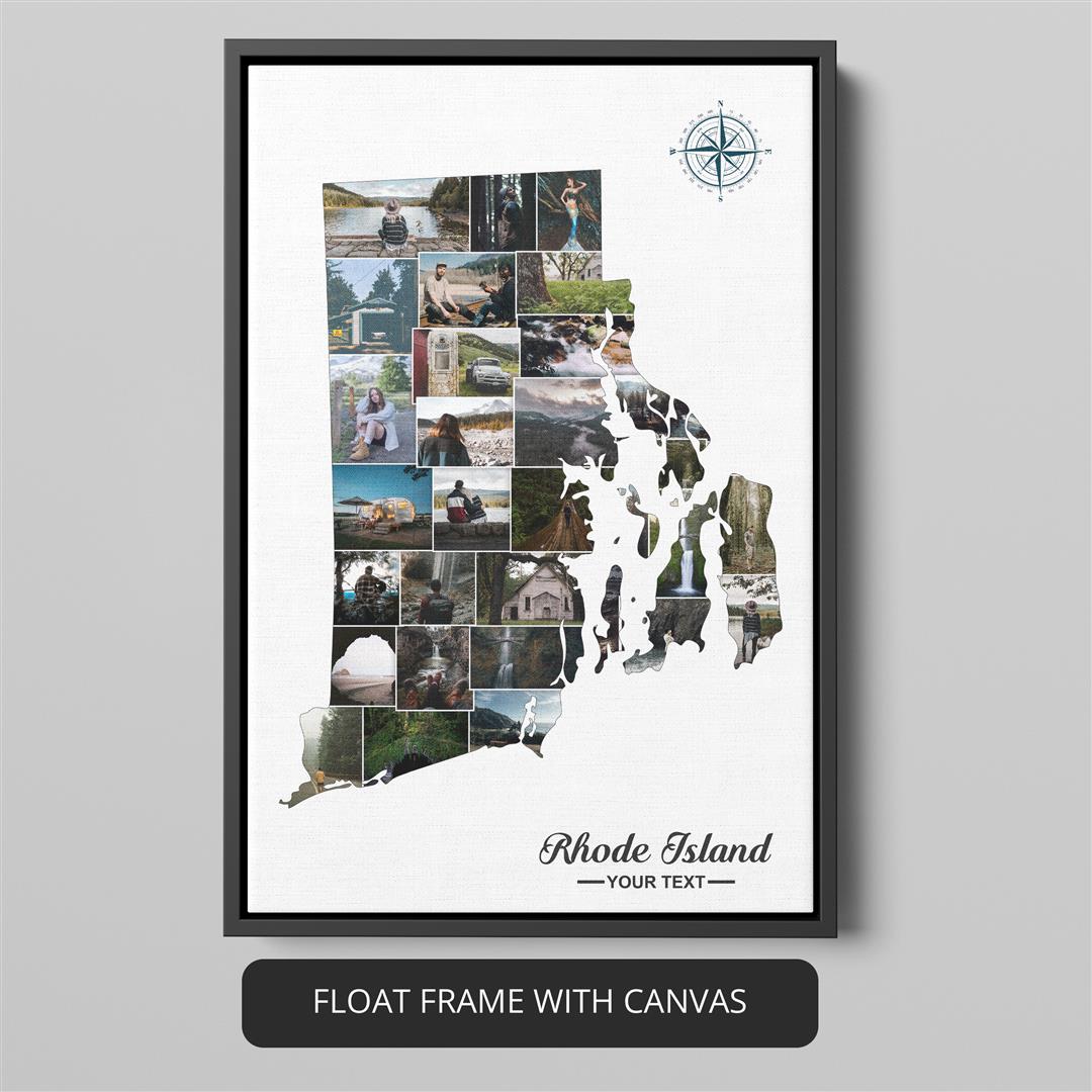 Map of Rhode Island: Personalized Photo Collage - Perfect Rhode Island Gift Idea