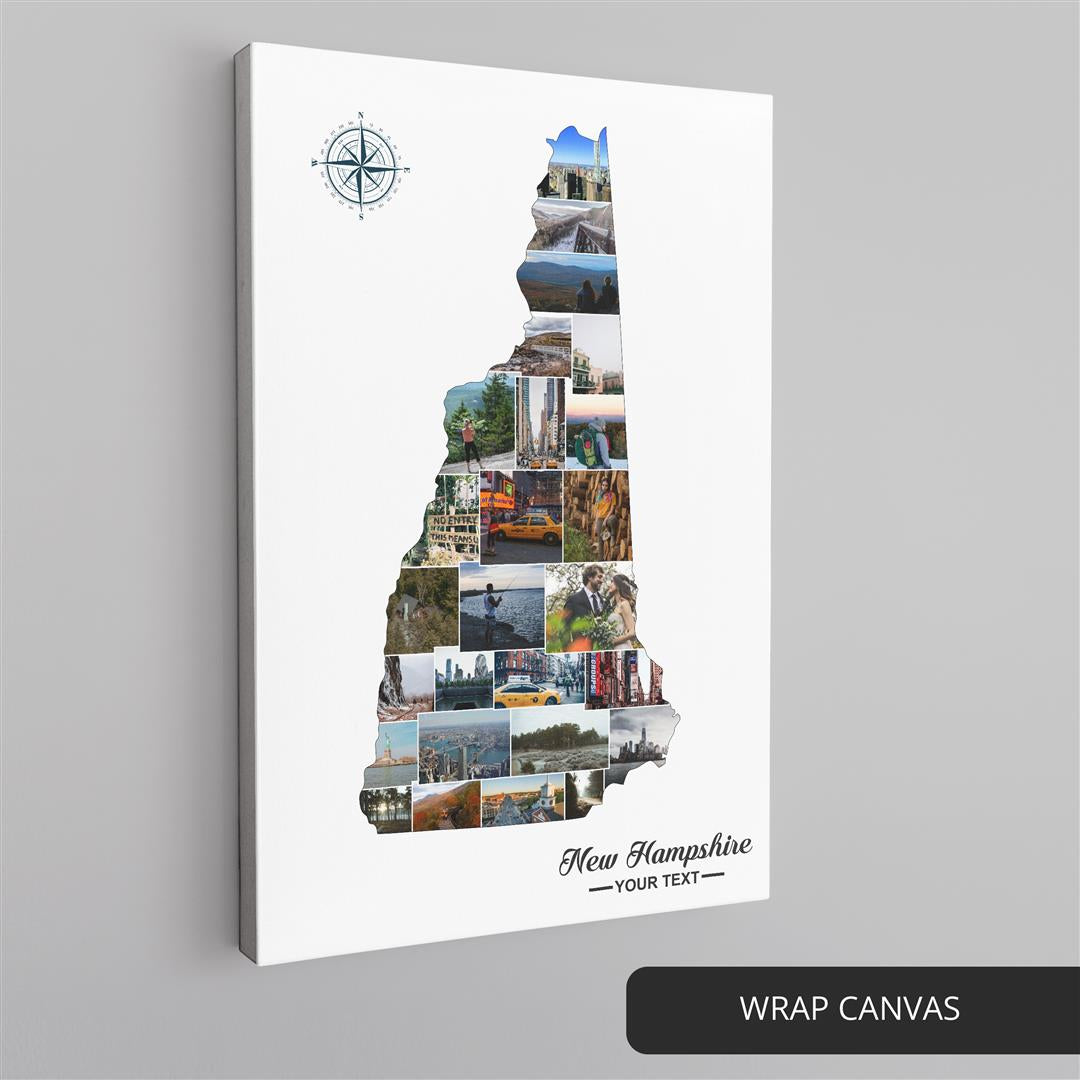 New Hampshire Themed Gifts - Personalized Photo Collage - Capture the Essence of New Hampshire