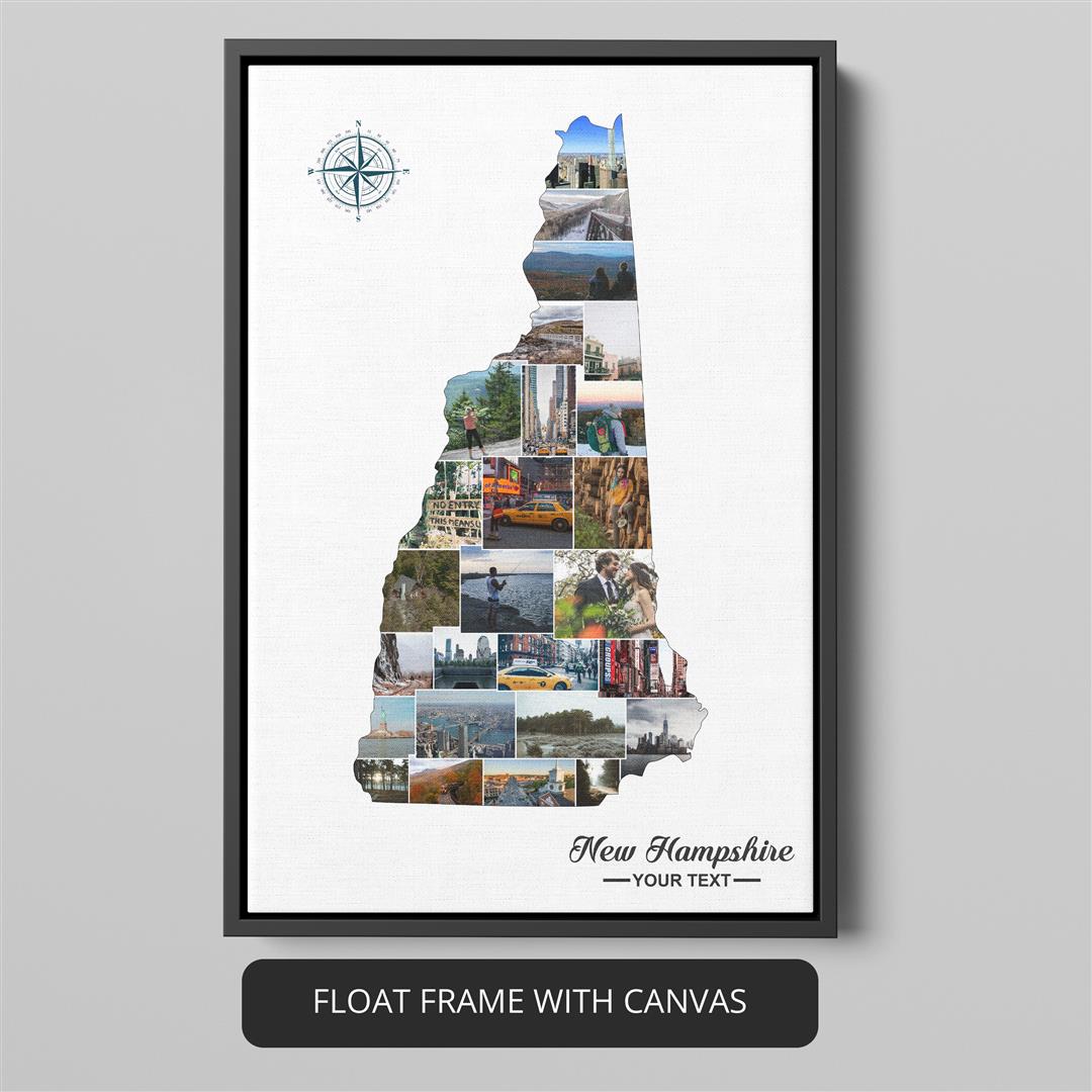 New Hampshire Art - Customizable Photo Collage - Show Your Love for the Granite State