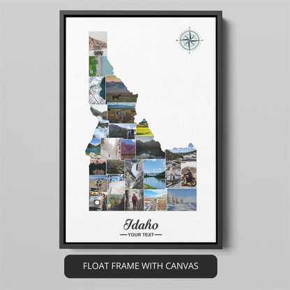 Idaho Gift Idea: Personalized Photo Collage with Idaho Map