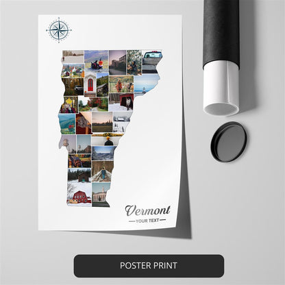 Unique Vermont Christmas Gifts - Personalized Photo Collage