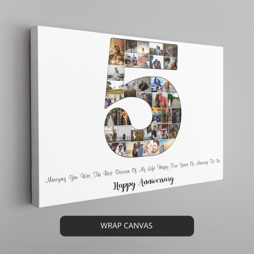 Heartfelt 5th Wedding Anniversary Gifts - Personalized Photo Collages