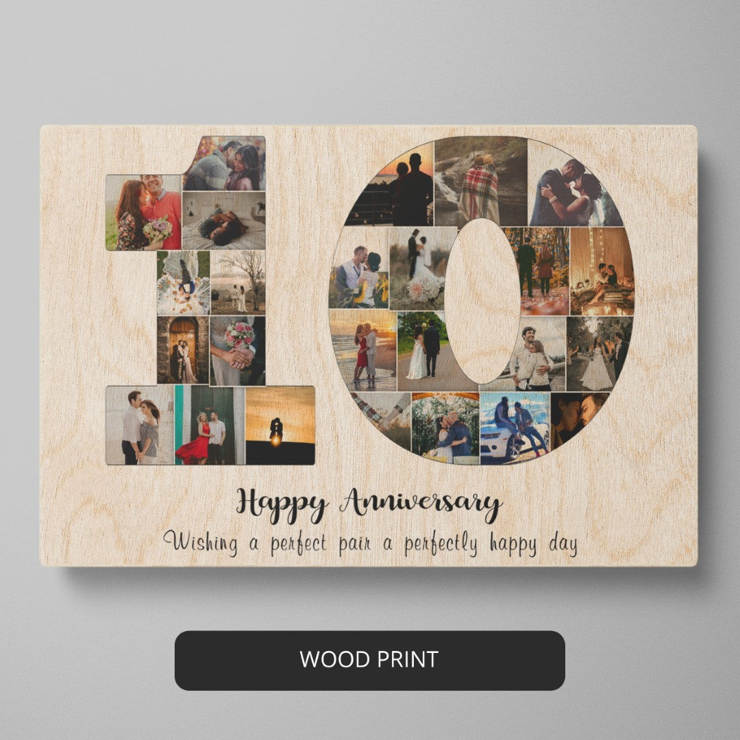 10th anniversary even more special with a personalized photo collage.