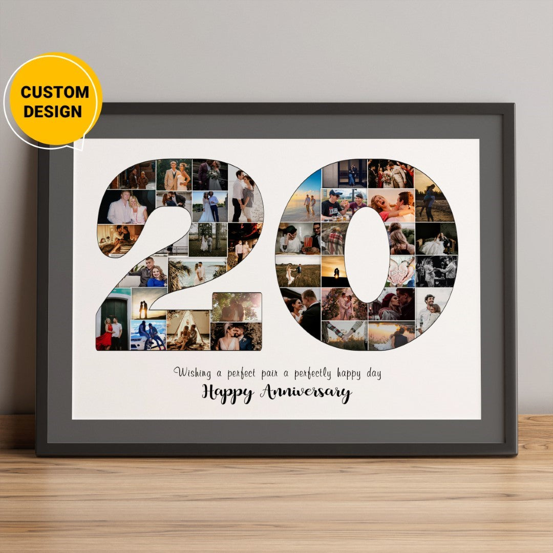 20th Wedding Anniversary Gift Ideas For Your Parents - Personalized Photo Collage