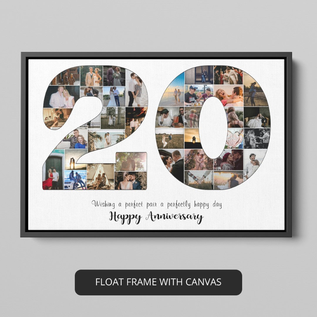 20th Wedding Anniversary Photo Collage Gifts
