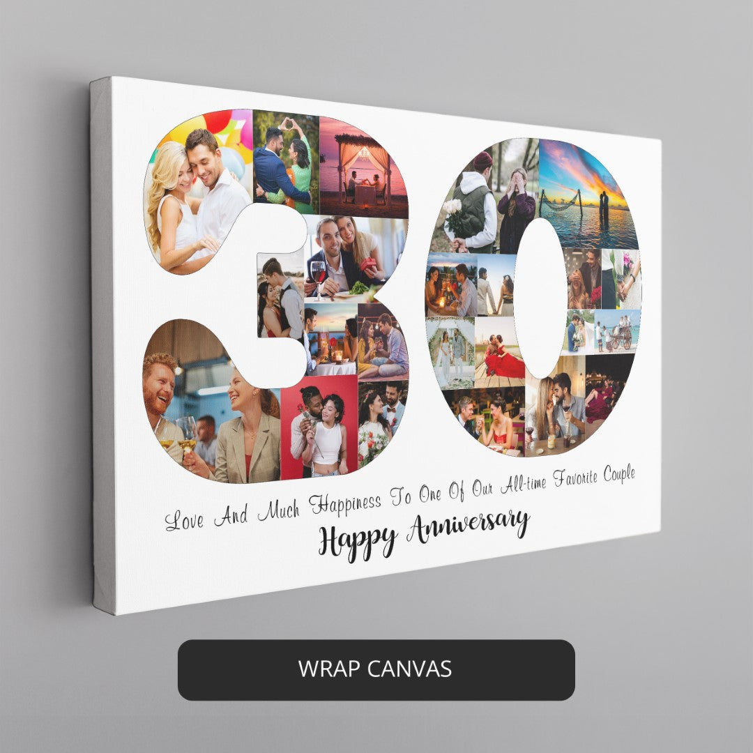 Creative 30th Wedding Anniversary Photo Collage unforgettable gift!