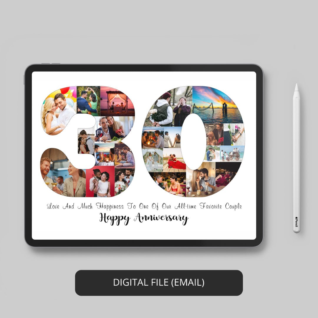 Custom-Made 30th Wedding Anniversary Collage