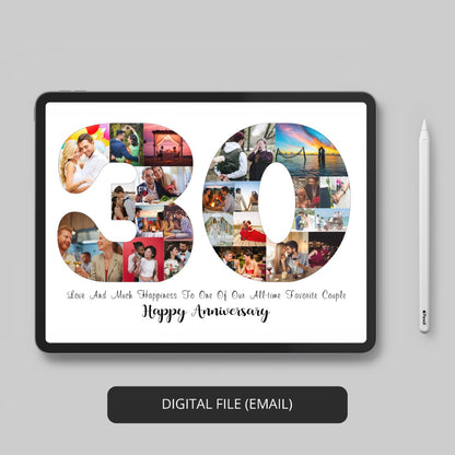 Custom-Made 30th Wedding Anniversary Collage