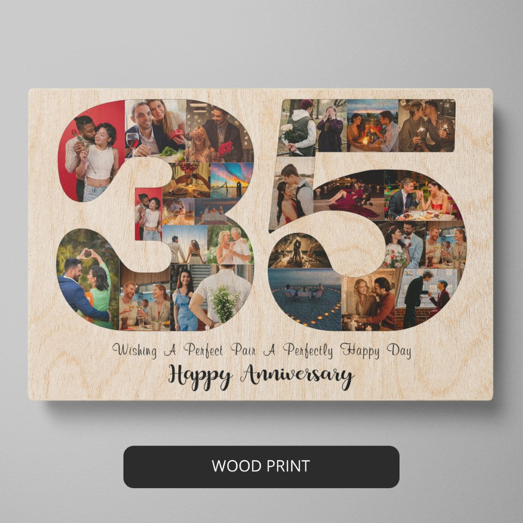 perfect 35th-anniversary gift ideas for couples with a Personalized Photo Collage