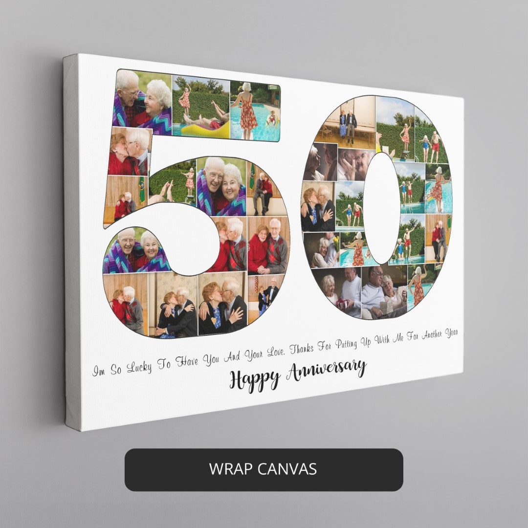 50th Anniversary Gift for Friends with Our Personalized Photo Collage