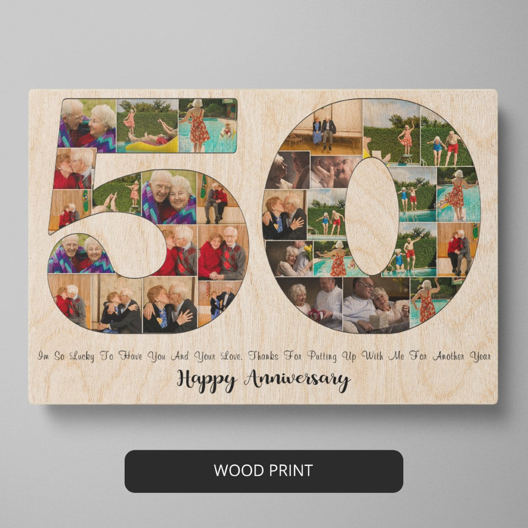 50th Wedding Anniversary Gifts - Customizable With Your Photos