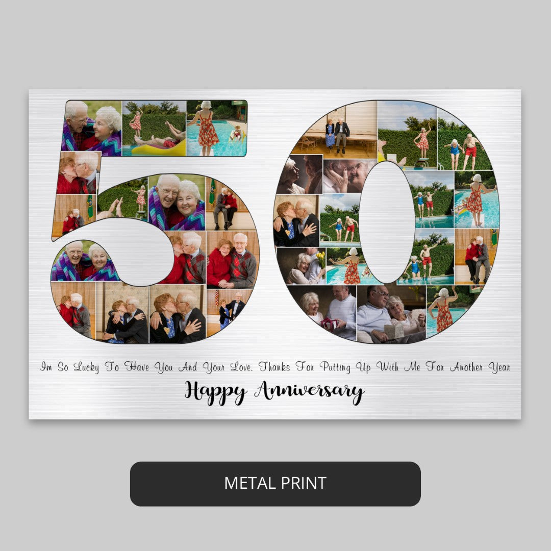 Personalized 50th Anniversary Picture Collage