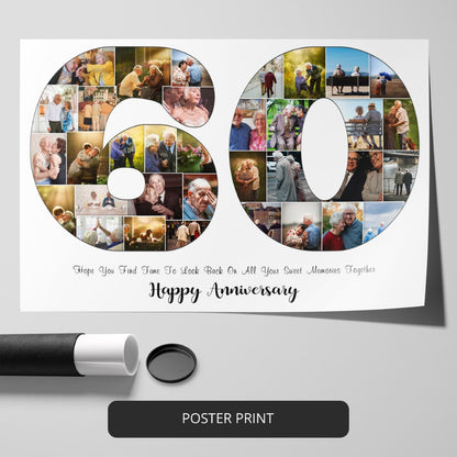 Unique and Meaningful Custom-Made Anniversary Photo Collage Gift Idea